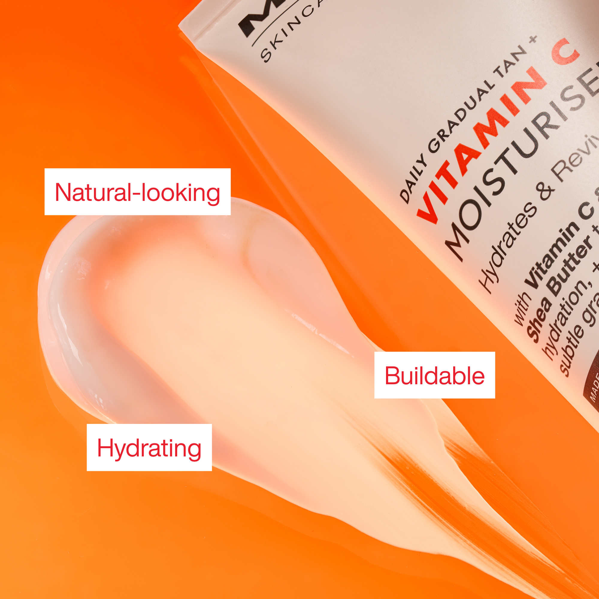 Feuchtigkeitscreme mit Vitamin C für eine schrittweise Bräunung