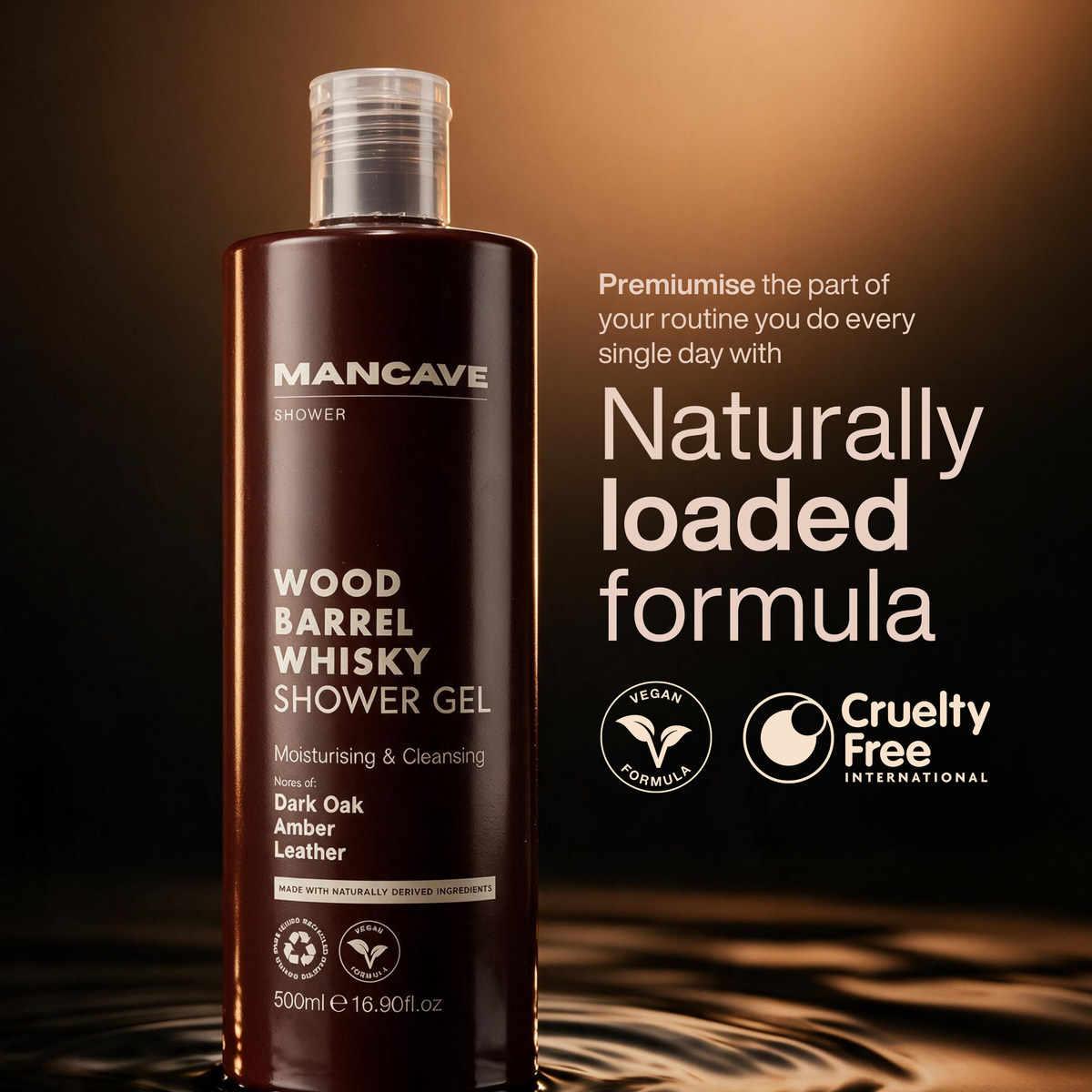 Wood Barrel Whisky Shower Gel 500ml