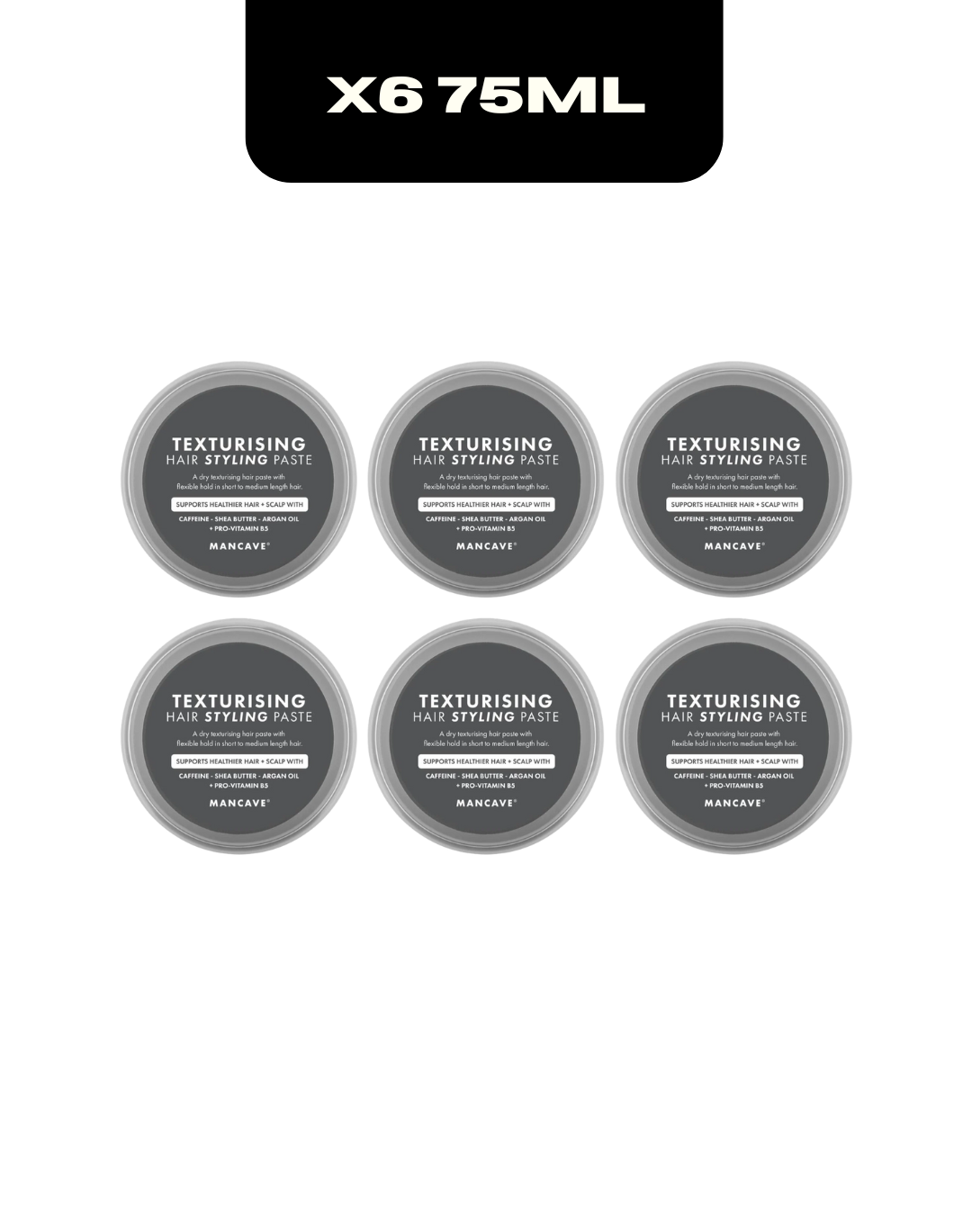 6 Pack - Texturising Hair Paste 75ml